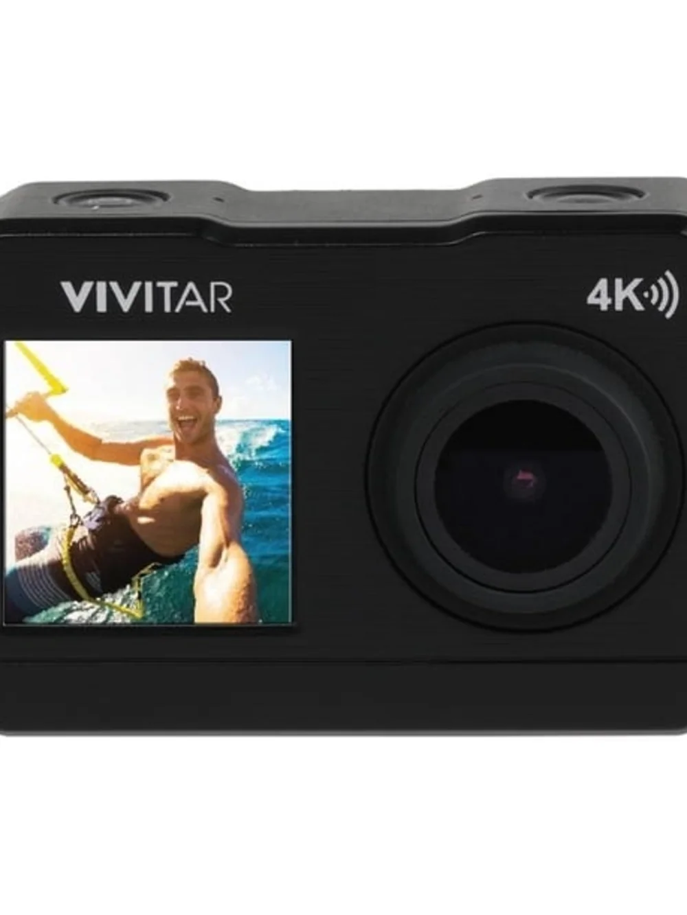 Vivitar 4K Action Camera in Black with Built-In Display